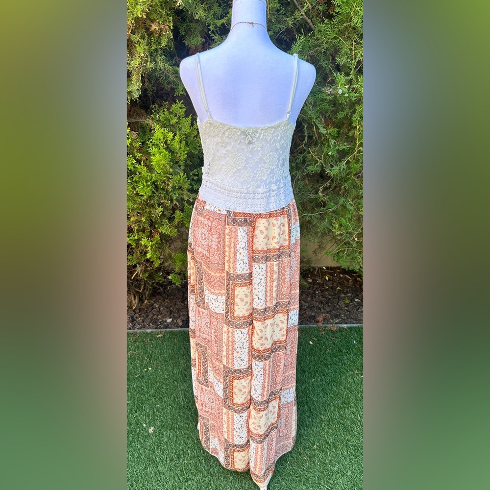 J for Justify Women’s Wired Lace Top Bohemian Maxi Dress size Large - Picture 4 of 4